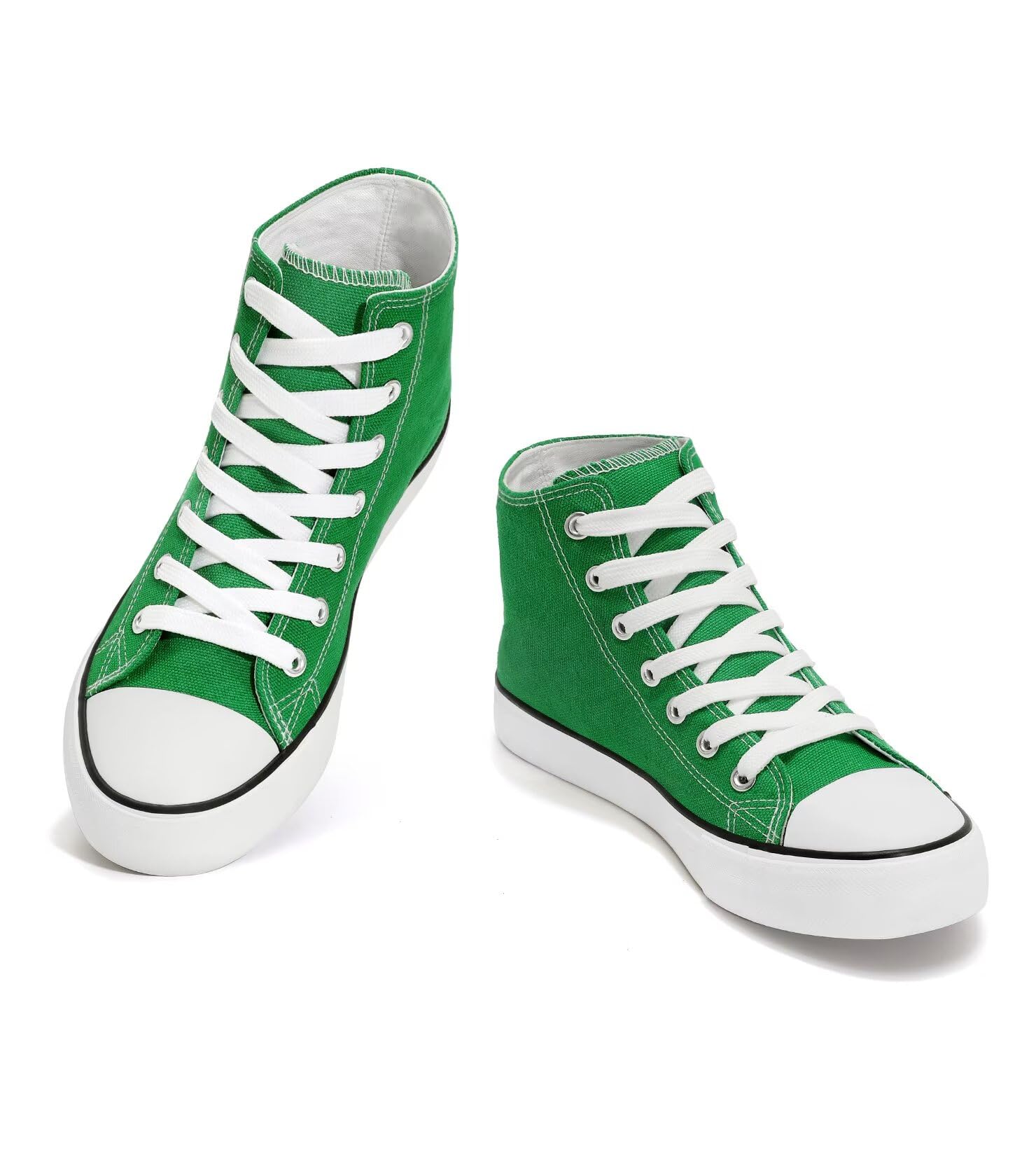 Womens High Top Canvas Sneakers, Lace up Fashion Tennis Shoes for Women Casual Classic Walking Shoe for Everyday Wear