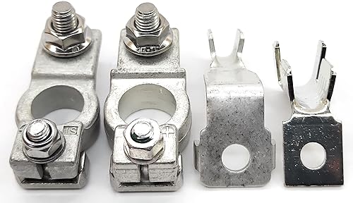 Terminal de batería universal de latón macizo  Set positivopaquete negativo compatible con muchas marcas y modelos con terminales de batería de