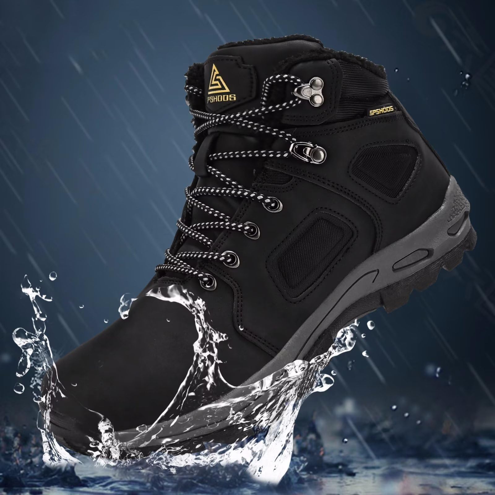 Botas de Invierno Hombre Impermeable Antideslizantes Botas de Nieve
