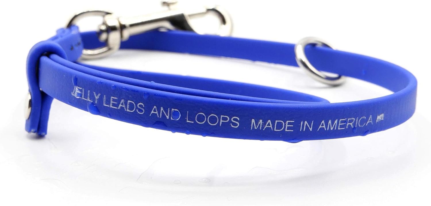Jelly Pet Grooming Loop for Dogs, Groomers Helper, BioThane Material is Easy to Clean, Waterproof & Durable Noose Loop, Fits Most Pet Grooming Tubs/Tables/ 3/8” x 24” W/Ring Hot Pink