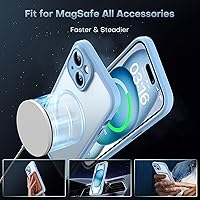 Vista 399 de TOCOL Funda magnética para iPhone 15 Pro Max, protección completa mejorada de la cámara, compatible con Magsafe, protección contra caídas, funda
