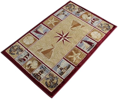 Miniatura 8 de Alfombra de área para escena náutica (2 pies x 3 pies 2 pulgadas)