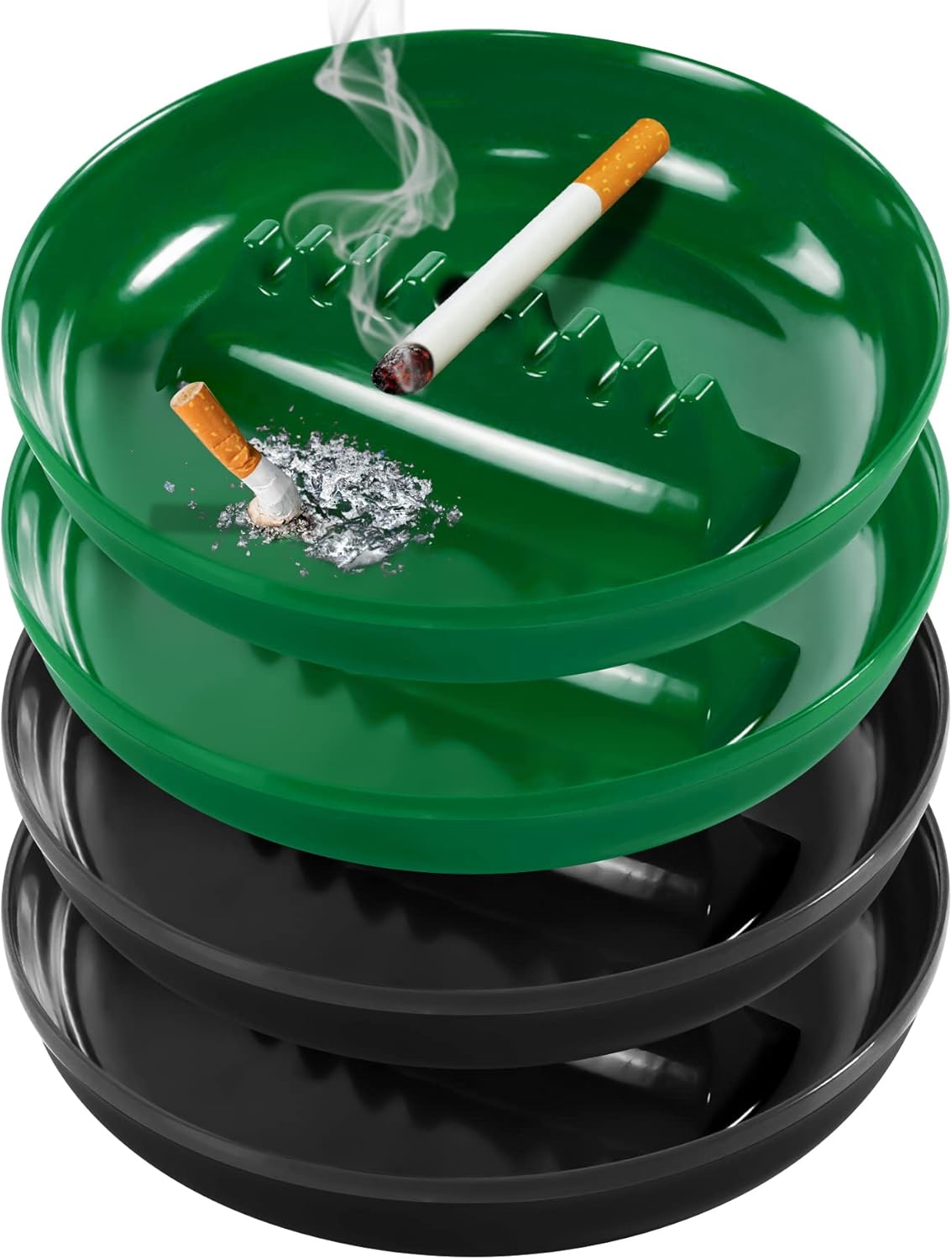 Grovind Plastic Ashtrays for Cigarettes and Cigars, Indoor