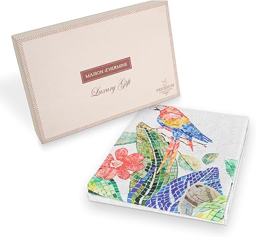 Maison d' Hermine Manteles 100% algodón peinado decorativo de alta calidad de 70 x 70 pulgadas, mantel cuadrado lavable, mantel para mesa de