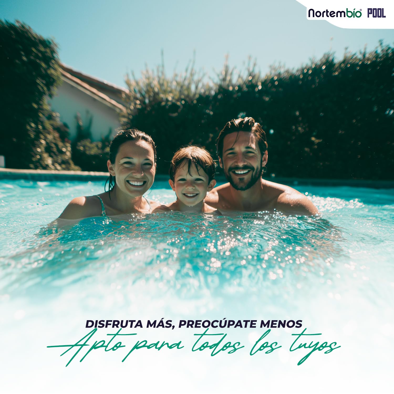 Nortembio Floculante Piscina Concentrado Clarificante Agua Turbia Piscina Pequeña Formato Ahorro 8 Semanas 100% Natural + Gratis eBook Usos y Consejos