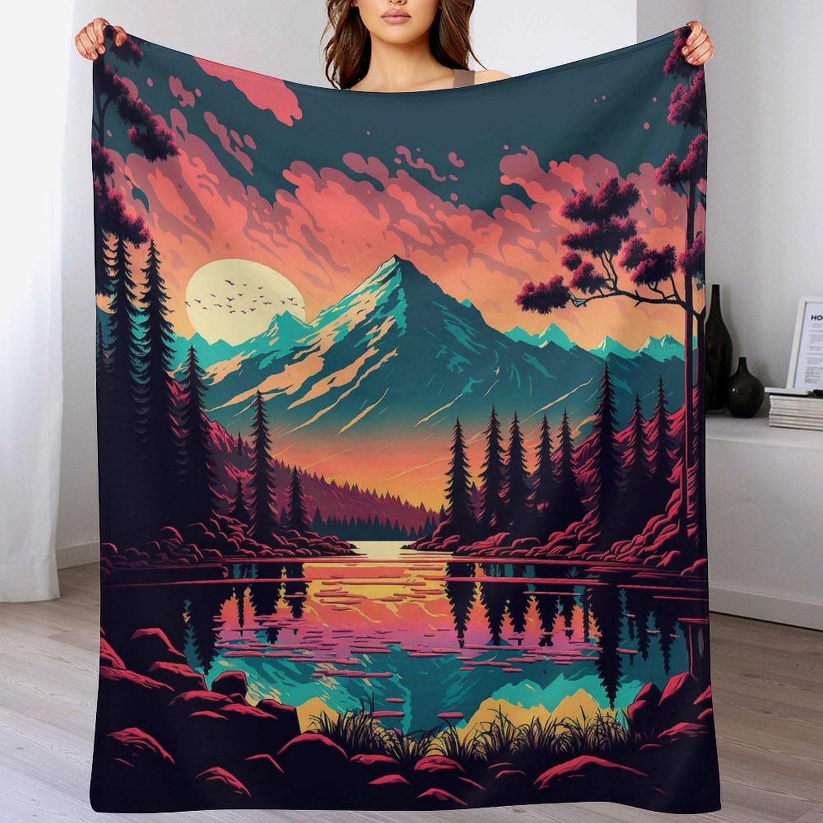 Couverture Polaire Douce Flannel Couverture Lit Canapé Chaude Légère Japon