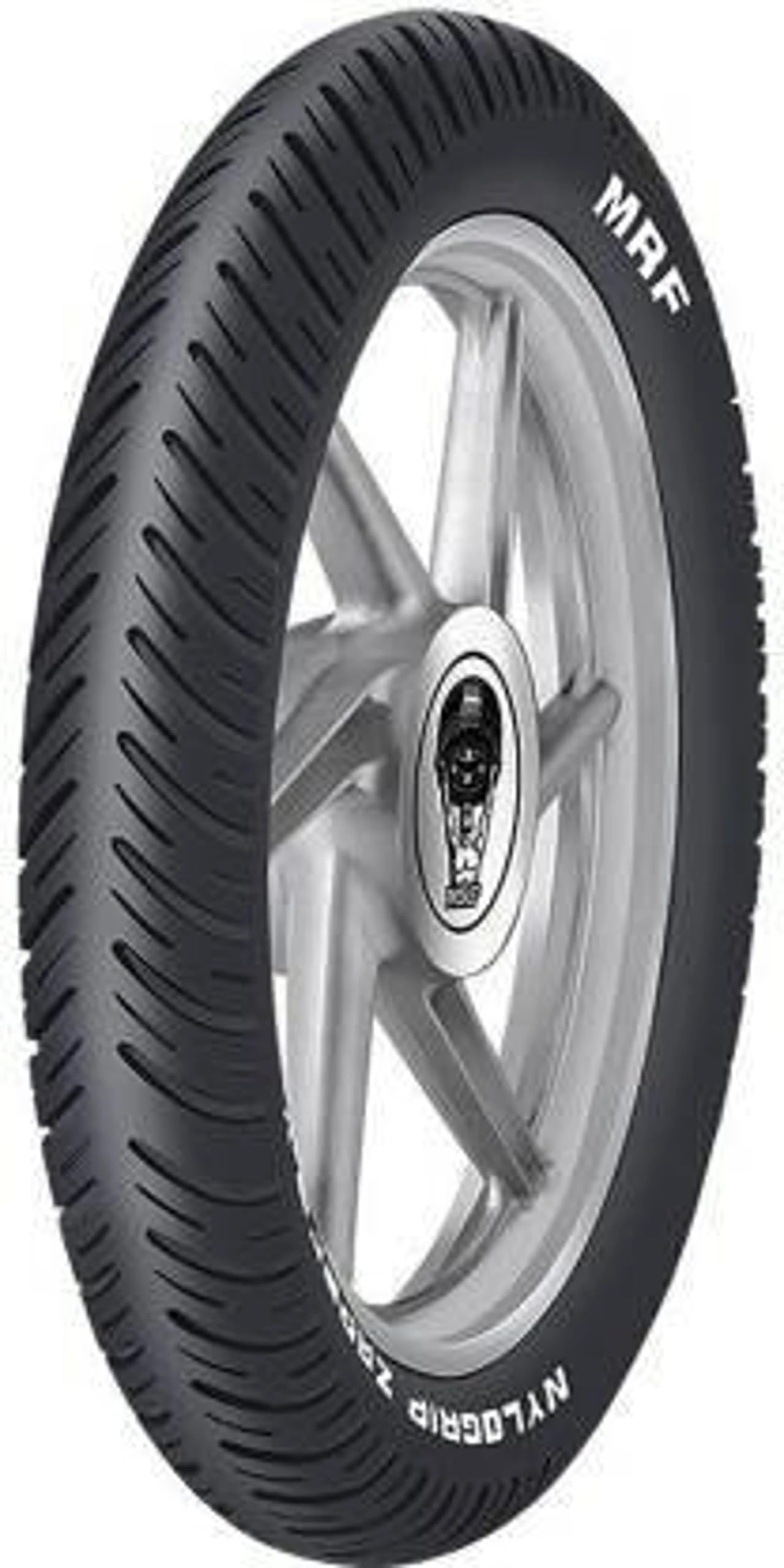 110/90-18 Nylogrip N6 Motorcycle Tyre, Tubeless, Black, Diagonal Grooved Tread Pattern-image-28