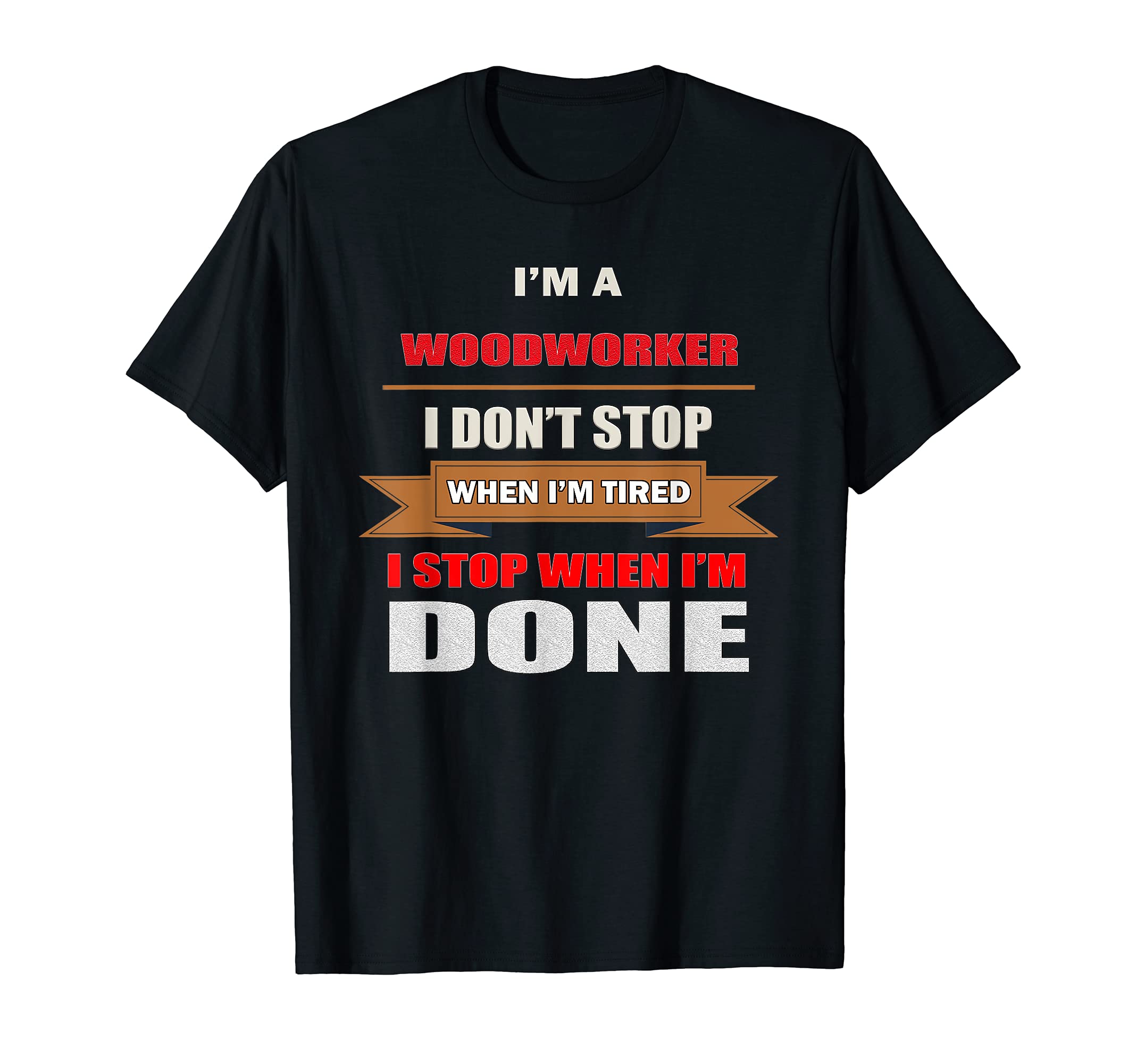 Woodworker gift Carpenter, funny hardworking woods saw T-Shirt, Black