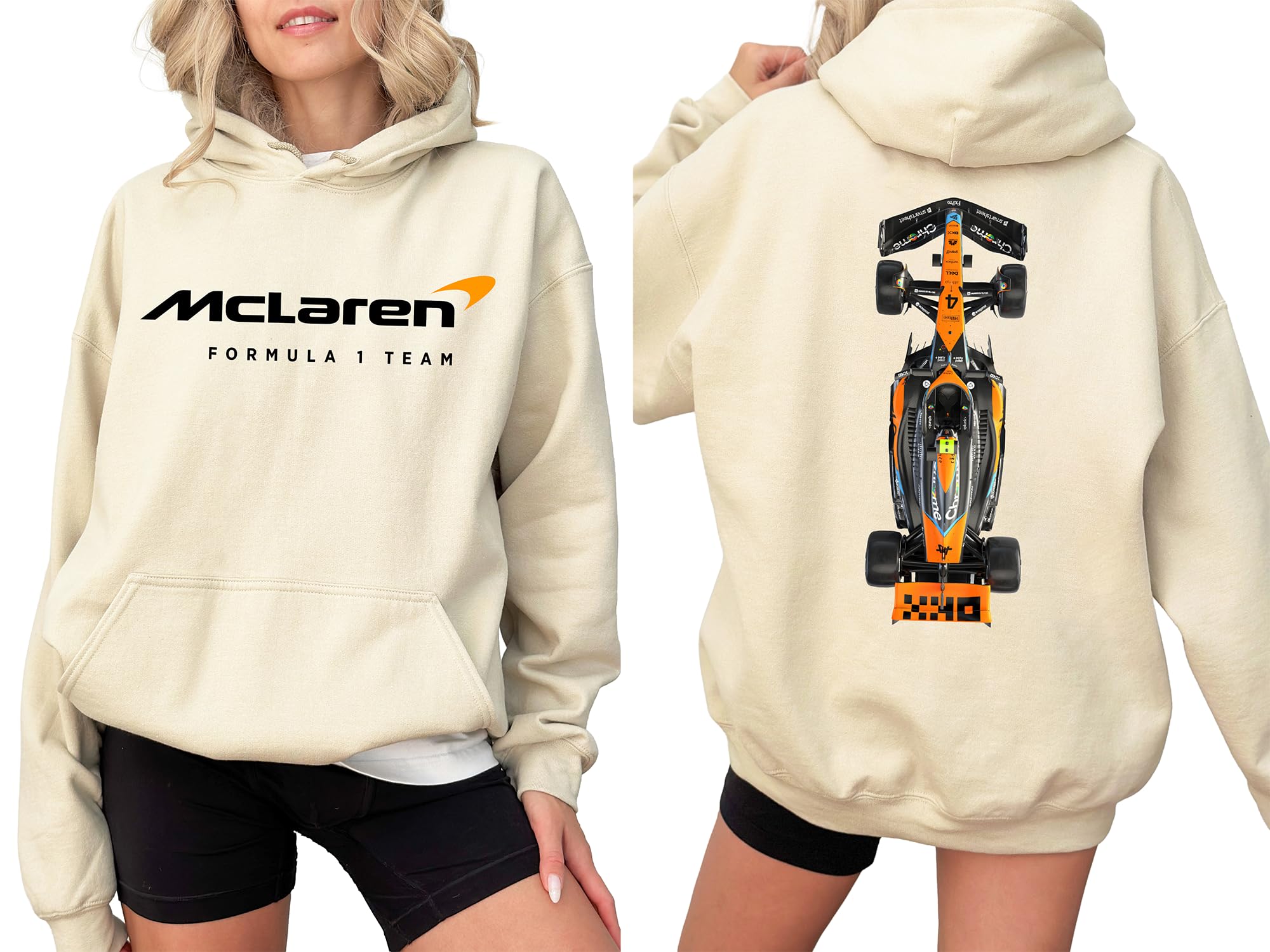 Mc.Laren Formula 1 Team Sweatshirt, F1 Fans Automotive Sportswear, Grand Prix Motorsport Apparel, Lightweight Crewneck Race Day Clothing, Formula One Merchandise, F1 Shirt for Men Colorful