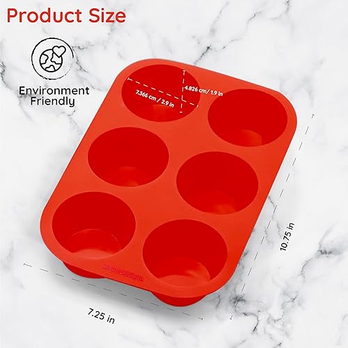 Miniatura 9 de Moldes de silicona Texas para magdalenas y magdalenas, 12 tazas regulares, juego de 2, uso profesional