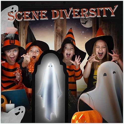 Miniatura 3 de Espejo fantasma con holograma de Halloween 2025 Aparición flotante espeluznante para decoración de interiores, exhibición aterradora para mesa,