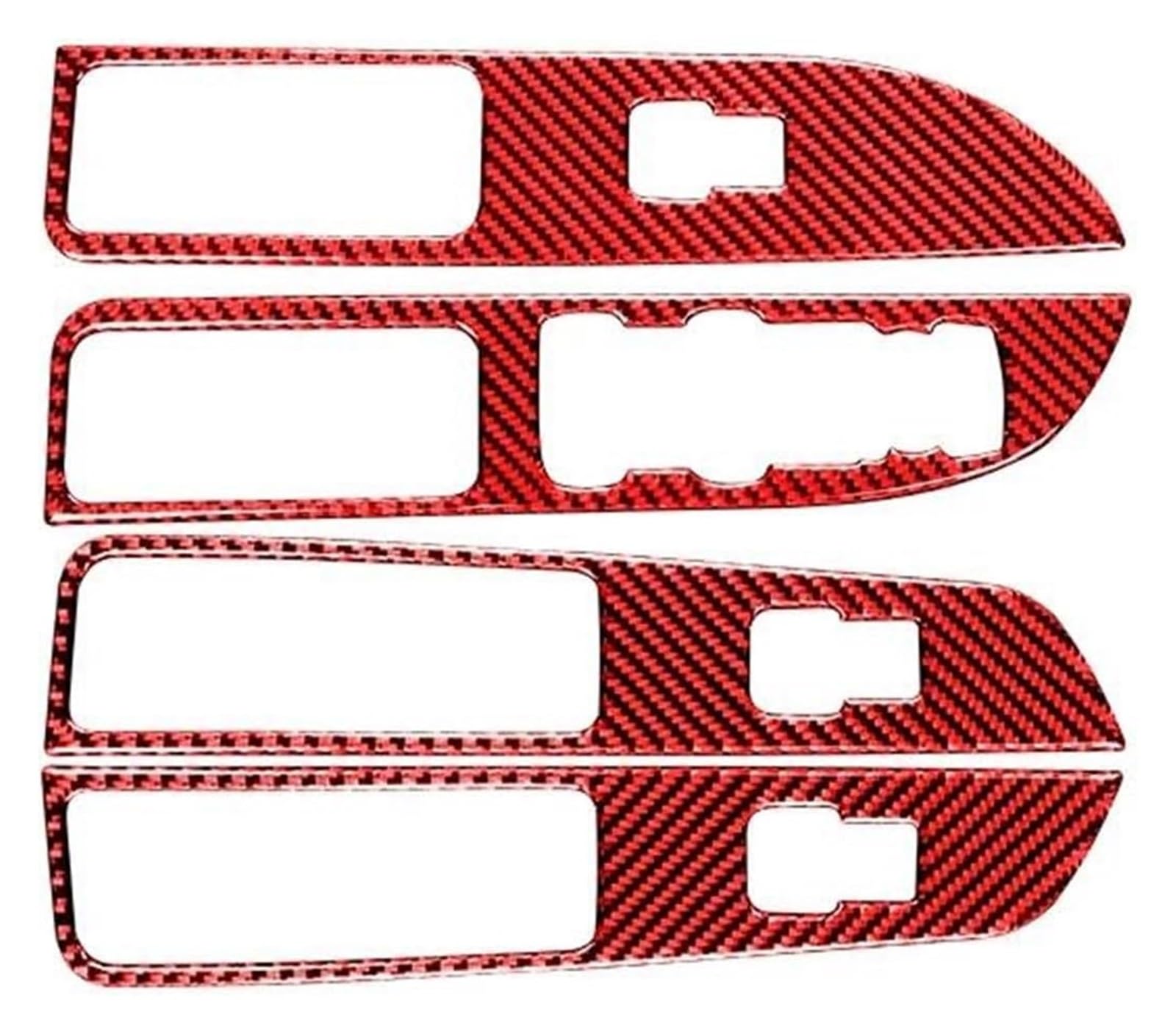 Decoration Interior Trim for Explorer 2013-2019 Window Lift Control Panel Decoration Cover Sticker Decal(Red,RHD)