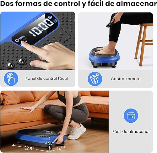 Miniatura 6 de Vibration Plate Exercise Machine, Vibrating Fitness Platform for Lymphatic Drainage, Full Body Shaker Workout Equipment, Bluetooth Power Shaping