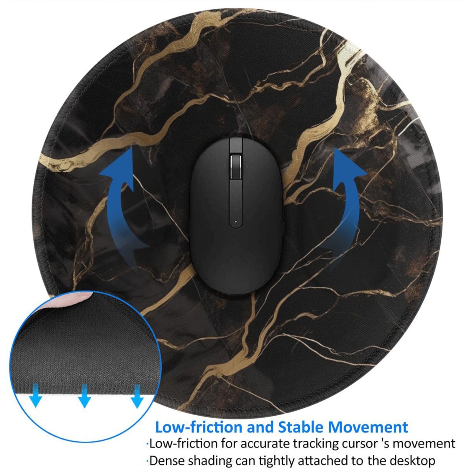 Tapis De Souris Rond Avec Base En Caoutchouc Antidérapant Avec