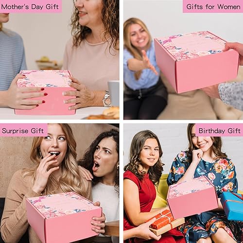 Miniatura 8 de Regalos de cumpleaños para mujeres, ideas de cesta de regalos únicos para mujeres, caja de regalo rosa para su cuidado personal, set de regalo