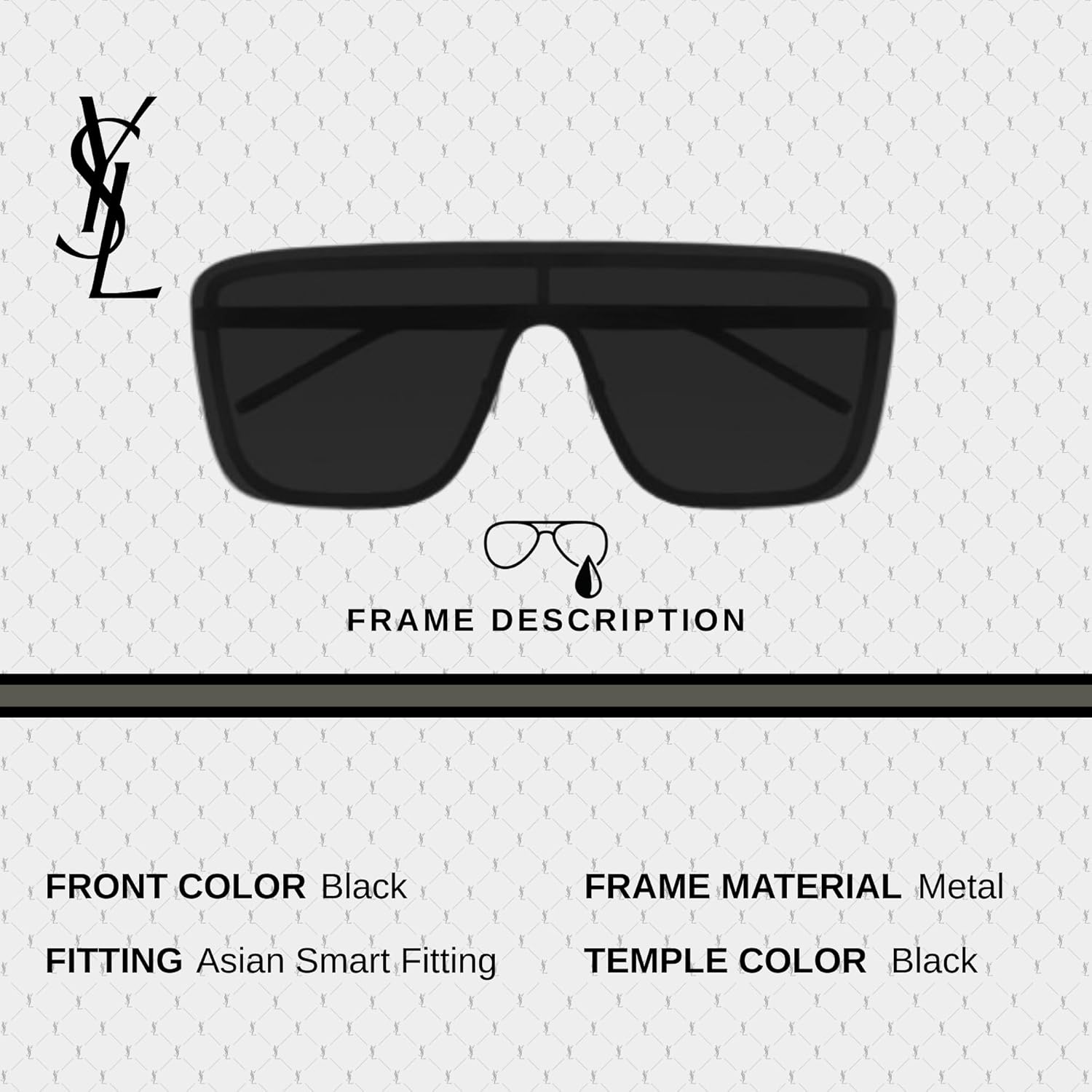 SAINT LAURENT SL 364 MASK shape Sunglasses + Bundle with eSHADES Luxury Eyewear Kit - Image 3