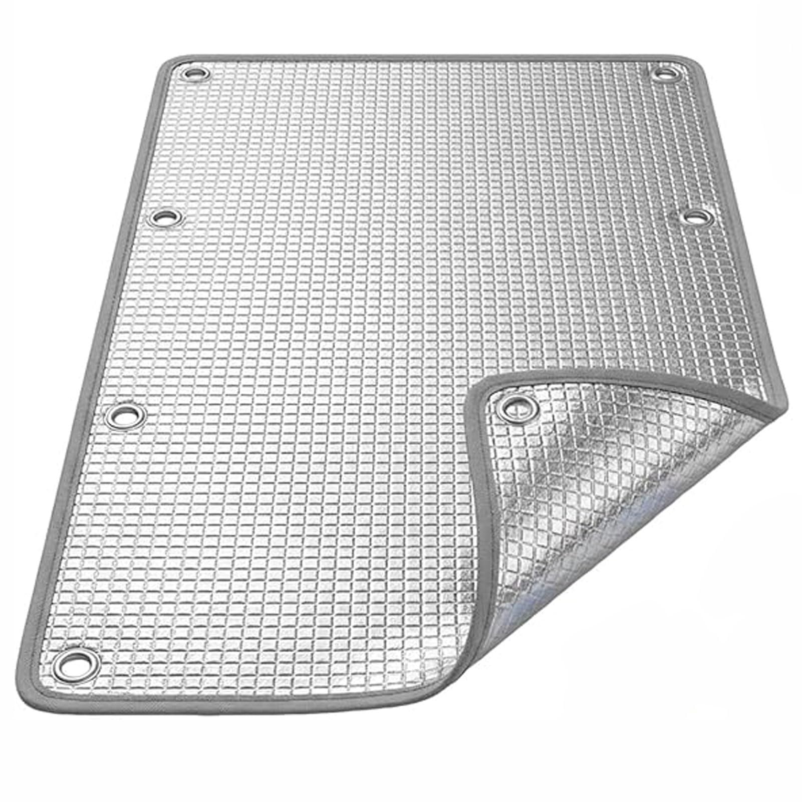 Zaciemniająca osłona okienna – dwustronna, odblaskowa folia termoizolacyjna z aluminium i przyssawkami; osłona blokująca ciepło i zapewniająca prywatność (50x80cm)