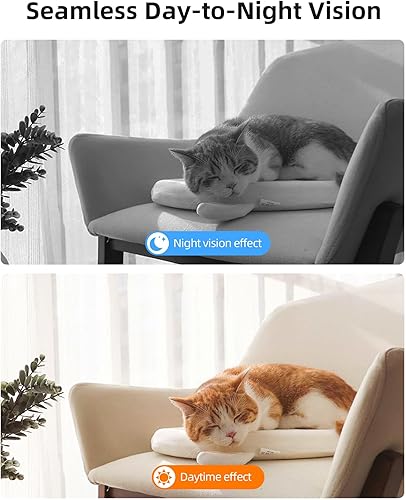 Miniatura 3 de Mini cámara inalámbrica 2K - Pequeña cámara WiFi para niñera con visión nocturna, batería de 1600 mAh de larga duración, alarma de detección de