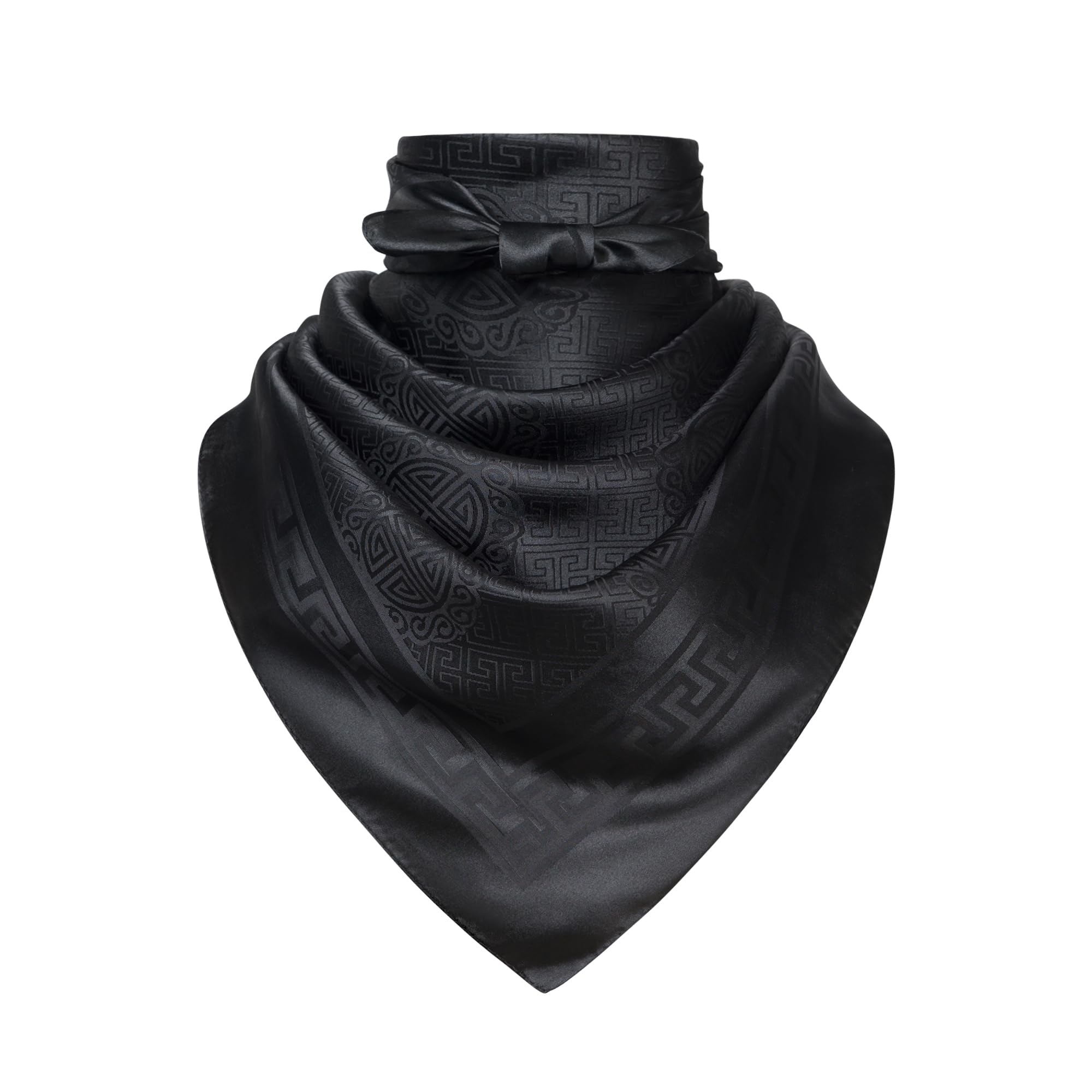 35" Men's Large Square Jacquard Scarf - Cowboy Wild Rugged Style, With Gift Packed