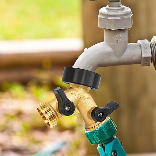 Miniatura 7 de LIULO TOOL Divisor de Manguera de Jardín de Latón de 2 Vías, Divisor en Y de Manguera de 34 Pulgadas, Conector de Manguera de Latón Resistente,