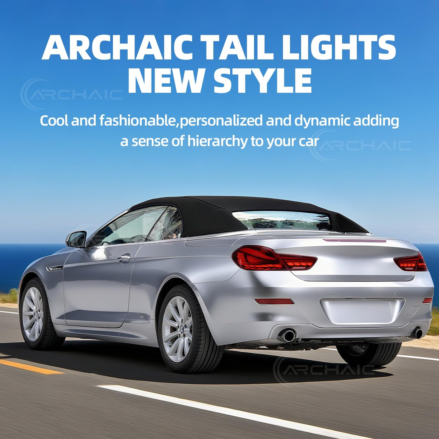 Archaic Tail Lights Compatible for BMW 6 Series F06 F12 F13 M6 640 650 & Alpina B6 2012-2019,w/Animation DRL/Sequential Turn Signal,Pair
