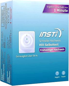 INSTI HIV Self-Test HIV Test for Home for Early Detection AIDS Test Recommended by the German AIDS aid