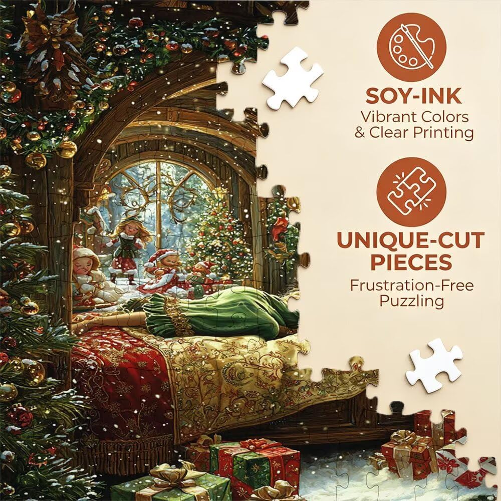 WeihnachtsmäDchen Puzzle 2000 Teile, Klassische Puzzles, Geschicklichkeitsspiel Puzzle für Erwachsene, Puzzlespiele für Die Ganze Familie, Mit Schöner Verpackung, Dekoration Puzzles DX0YL3-829