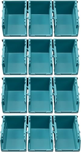 Navaris Storage Bins - Interlocking Plastic Van Boxes - Wall Mounted Compartment