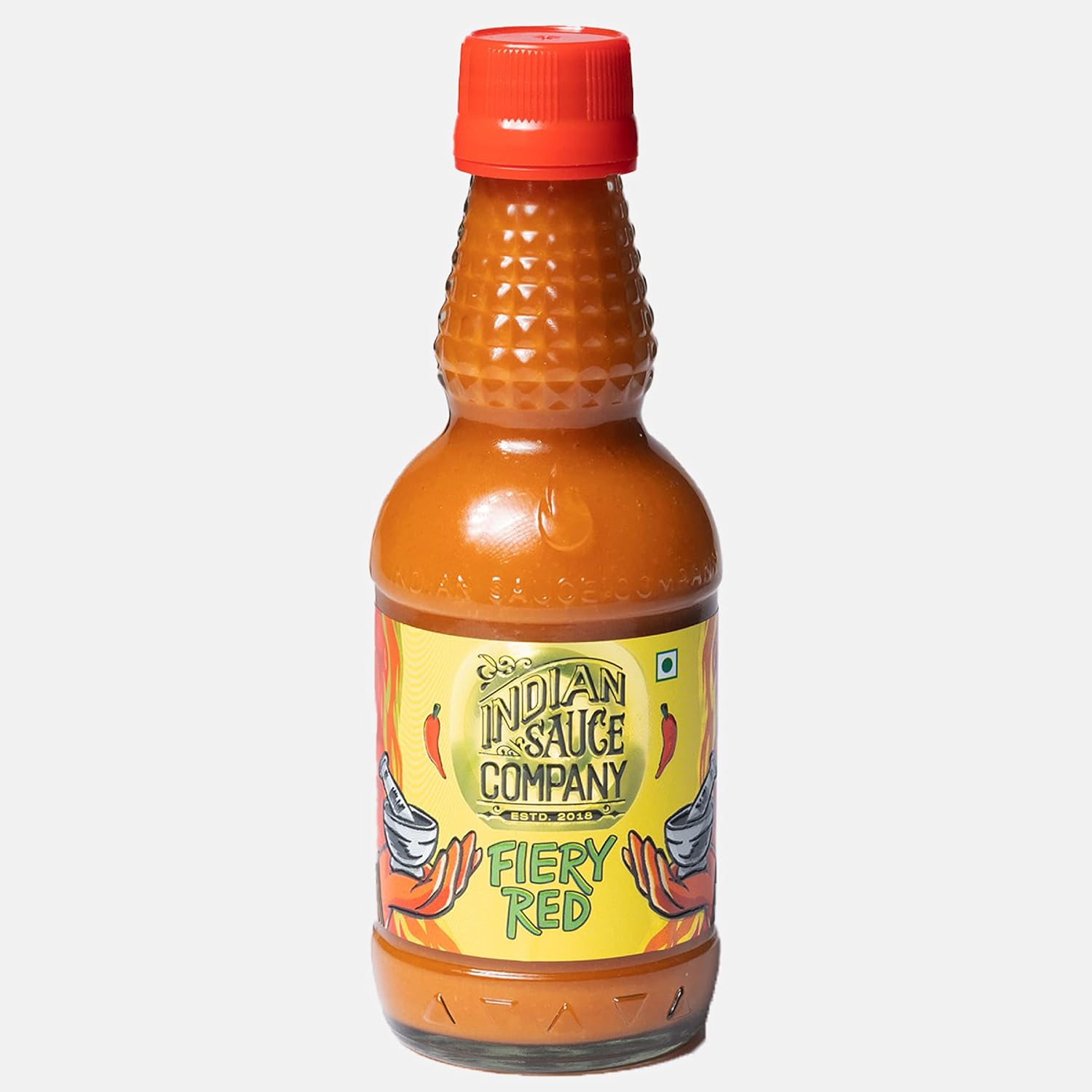 Indian Sauce Company Fiery Red Hot Sauce, 180 ml Perfect Blend of