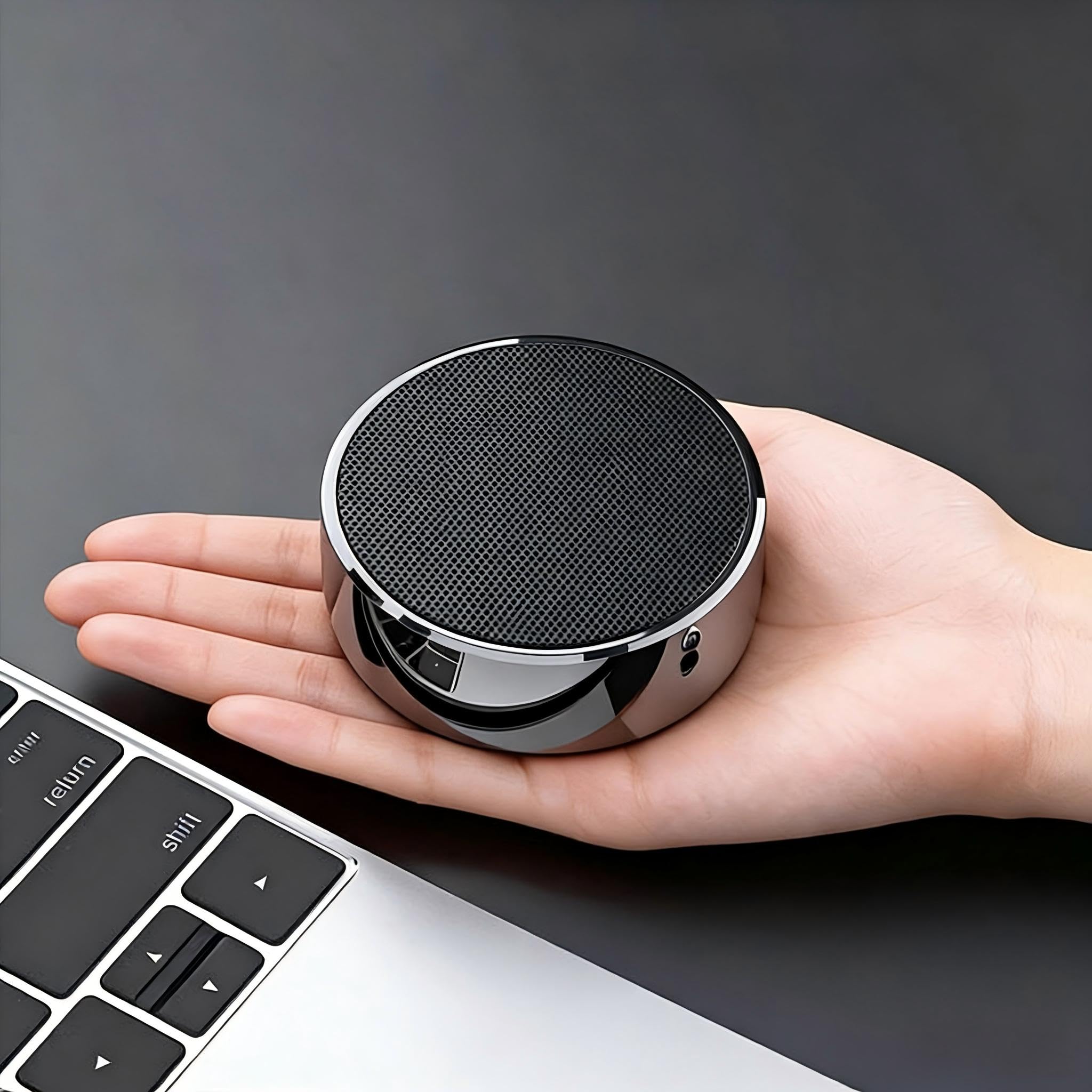 Enceinte Bluetooth portable métallique avec son surround HiFi de précision - 8