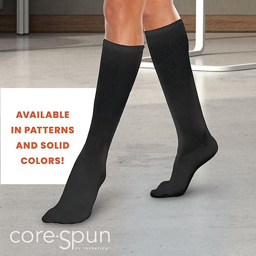 Miniatura 5 de Calcetines altos hasta la rodilla con soporte de compresión graduada moderada de 20-30 mmHg