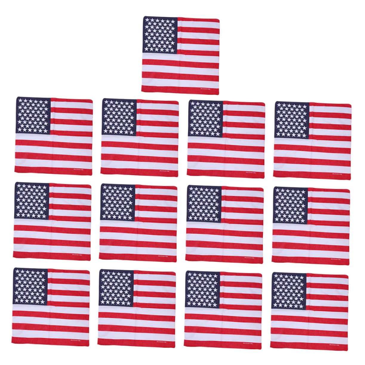 PartyKindom 13pcs Usa Flag Cycling Scarf Hip-hop Headdress Unique Headwear for Patriotic Events