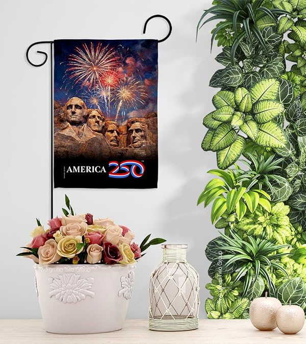 America 250 Flag Mount Rushmore Embroidered American Flags For Outside House Pack Official Licensed Merchandise Lawn Decor Room Canvas Prints Textile Woven Poster USA 250th Anniversary Decoration Gift by Breeze Decor - Used condition - Image 17