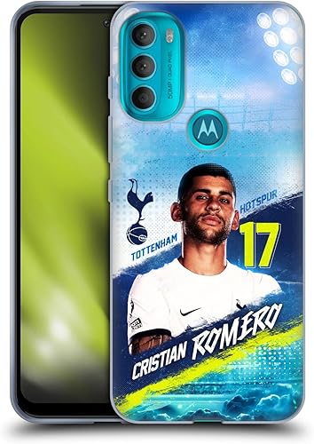 Miniatura 1 de Head Case Designs Officially Licensed Tottenham Hotspur F.C. Cristian Romero 202324 First Team Soft Gel Case Compatible with Motorola Moto G71 5G