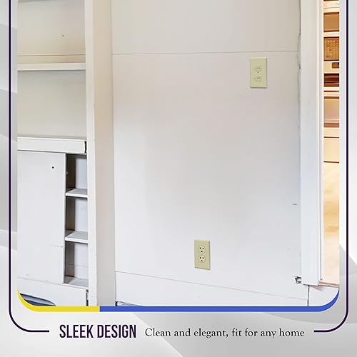 Miniatura 7 de ENERLITES - Kit de placas de pared doble, cubiertas de tomacorriente de casa, tamaño estándar, 1 cuadrilla, material policarbonato irrompible,