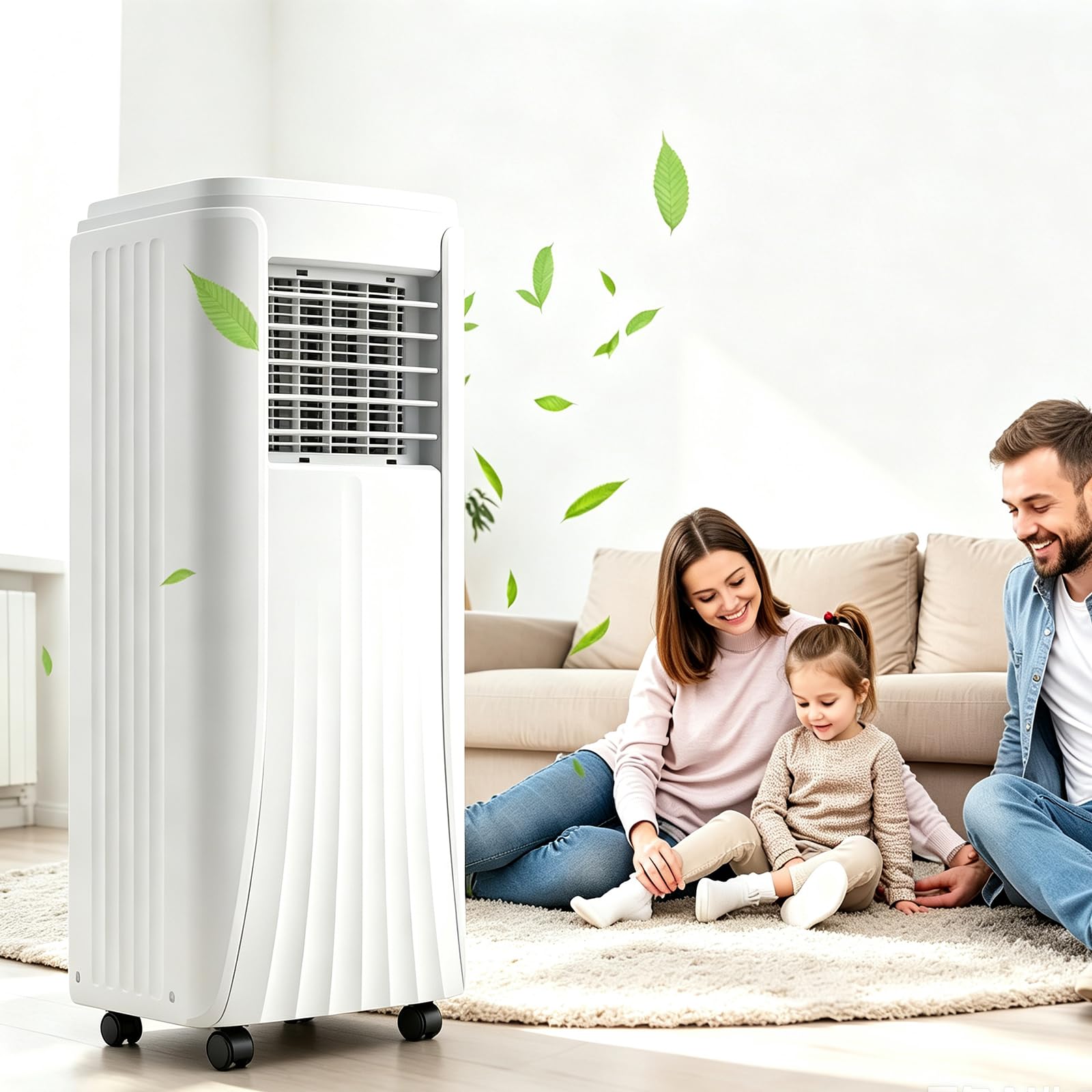 CGLYYDS Portable Air Conditioners 12,000 BTU AC Unit with Remote, Cool Fan Dry Sleep Modes, 120° Oscillation, 24H Timer,No Window Required for Room Office 9000BTU