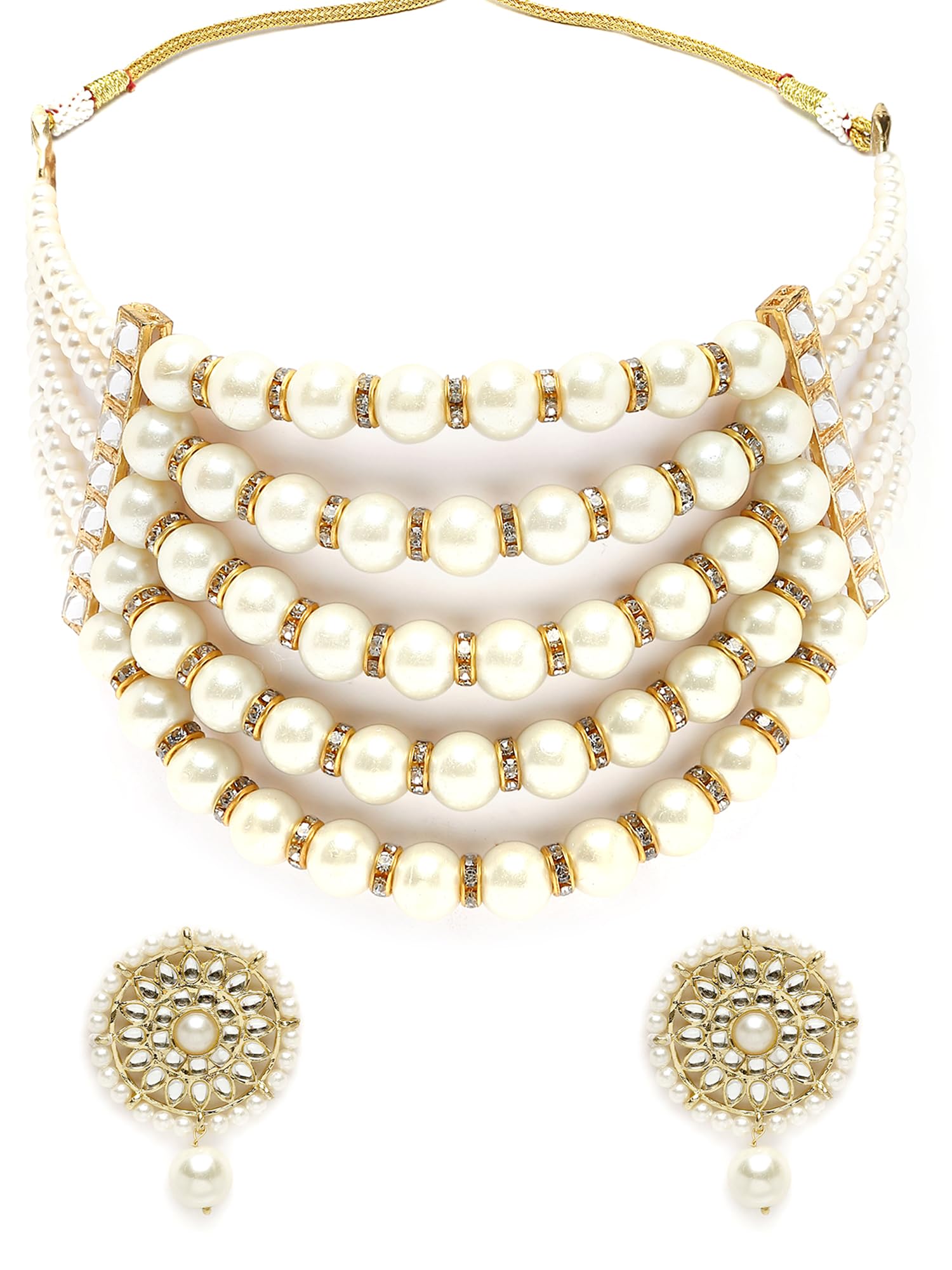 See full amazon price history chart for Karatcart Pearl Multilayer Beaded Kundan Choker Necklace Set for Women Karatcart Pearl Multilayer Beaded Kundan Choker Necklace Set for Women (B0CH596X9K) Amazon Price History, Amazon Price Tracker