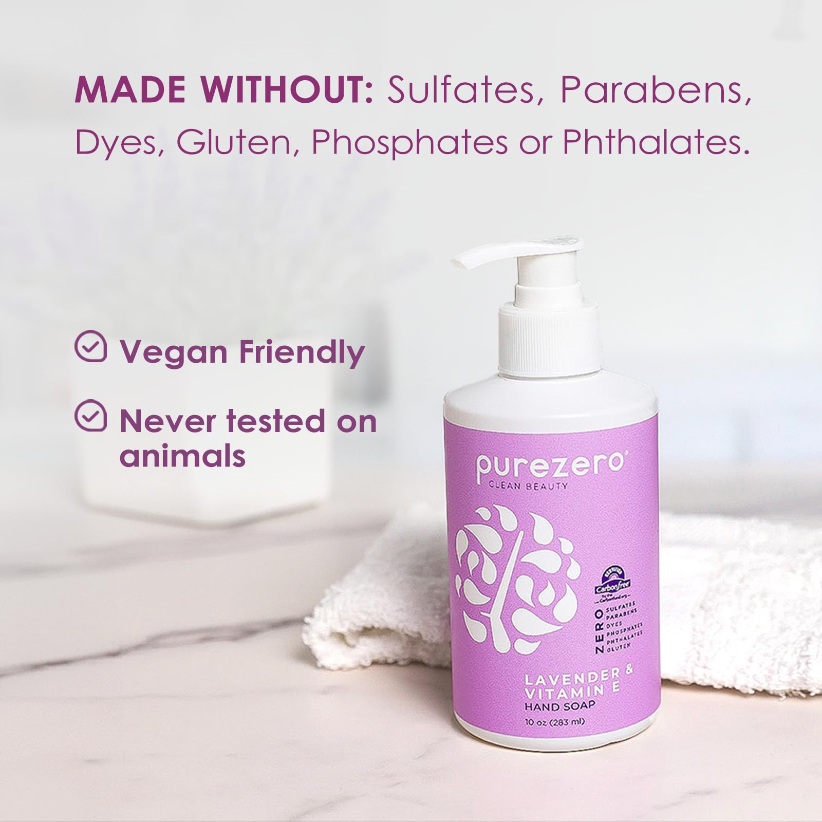 Amazon.com : Purezero Lavender & Vitamin E Hand Soap Soothing
