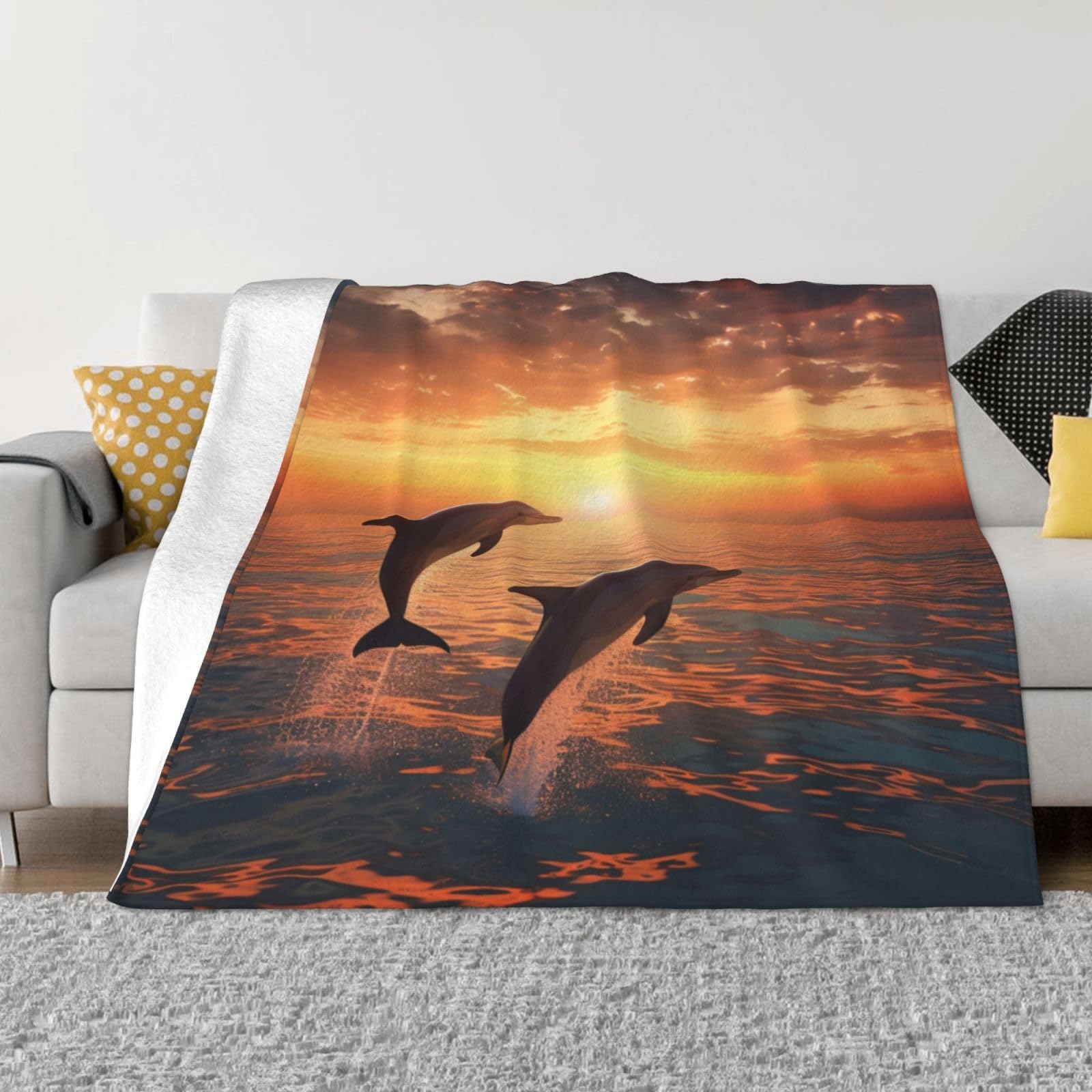 Couverture polaire en flanelle Mexpekil douce et chaude pour lit et canapé 76x102 cm