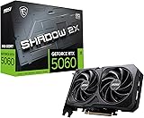 MSI GeForce RTX 5060 8G Shadow 2X OC Graphics Card, 8GB GDDR7 (28Gbps/128-bit), PCIe 5.0, Dual-Fan Thermal Design (2x Torx 5.0), HDMI 2.1b, DP 2.1b - 1