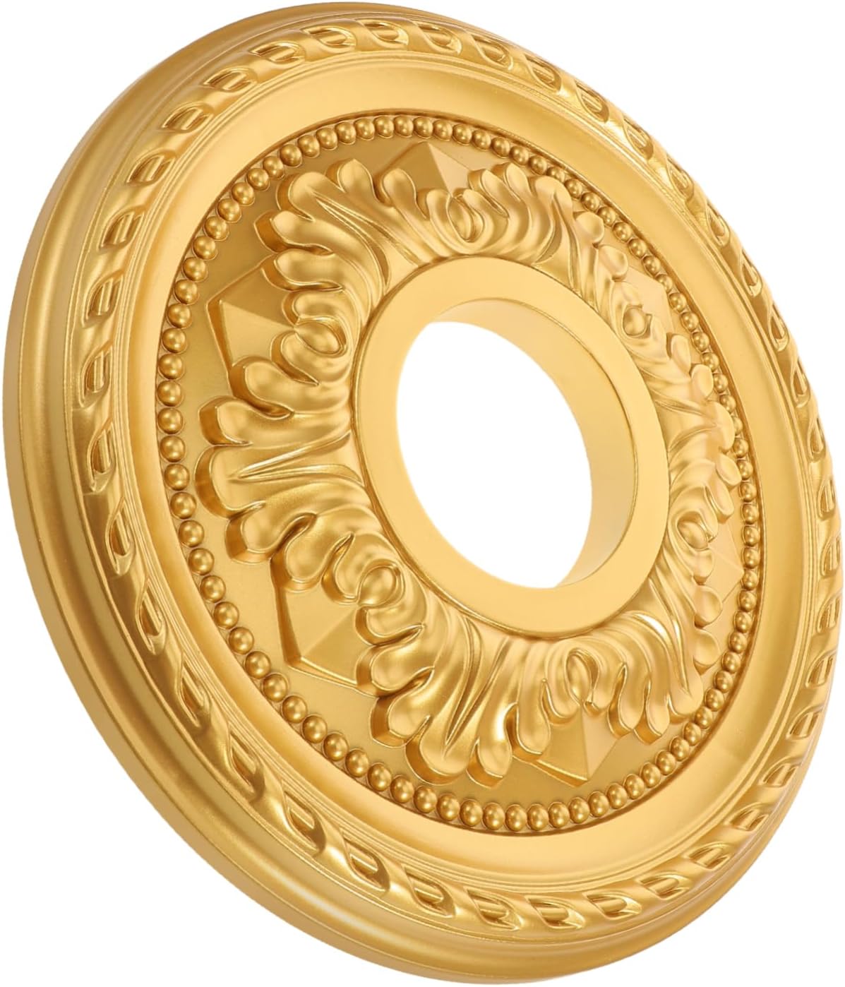 Decorative Ceiling Medallion Gold Elegant Trim for Light Fixtures Ceiling Fans for Home Commercial Spaces Enhances Ambiance