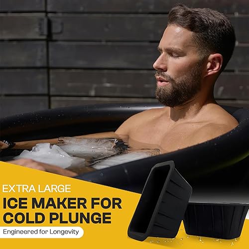 Miniatura 4 de Polar Plunge - Molde de bloque de hielo extra grande para baño de hielo, inmersión fría o enfriadores, máquina de bloques de hielo de silicona de