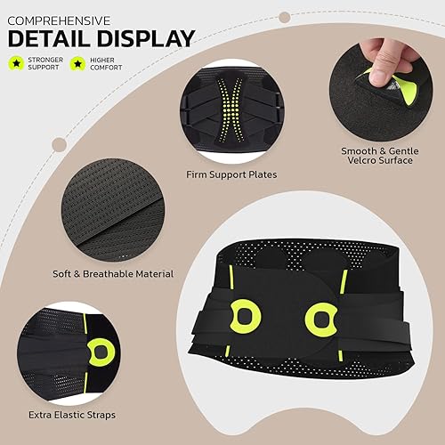 Miniatura 4 de Soporte lumbar para mujeres y hombres, corrector de postura para dolor de espalda baja, cinturones de hernia, faja de entrenamiento de cintura para