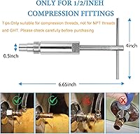 Vista 2 de Extractor de manga de compresión y removedor de mangas para accesorios de compresión de 1/2 pulgada solamente, quita la tuerca y la virola