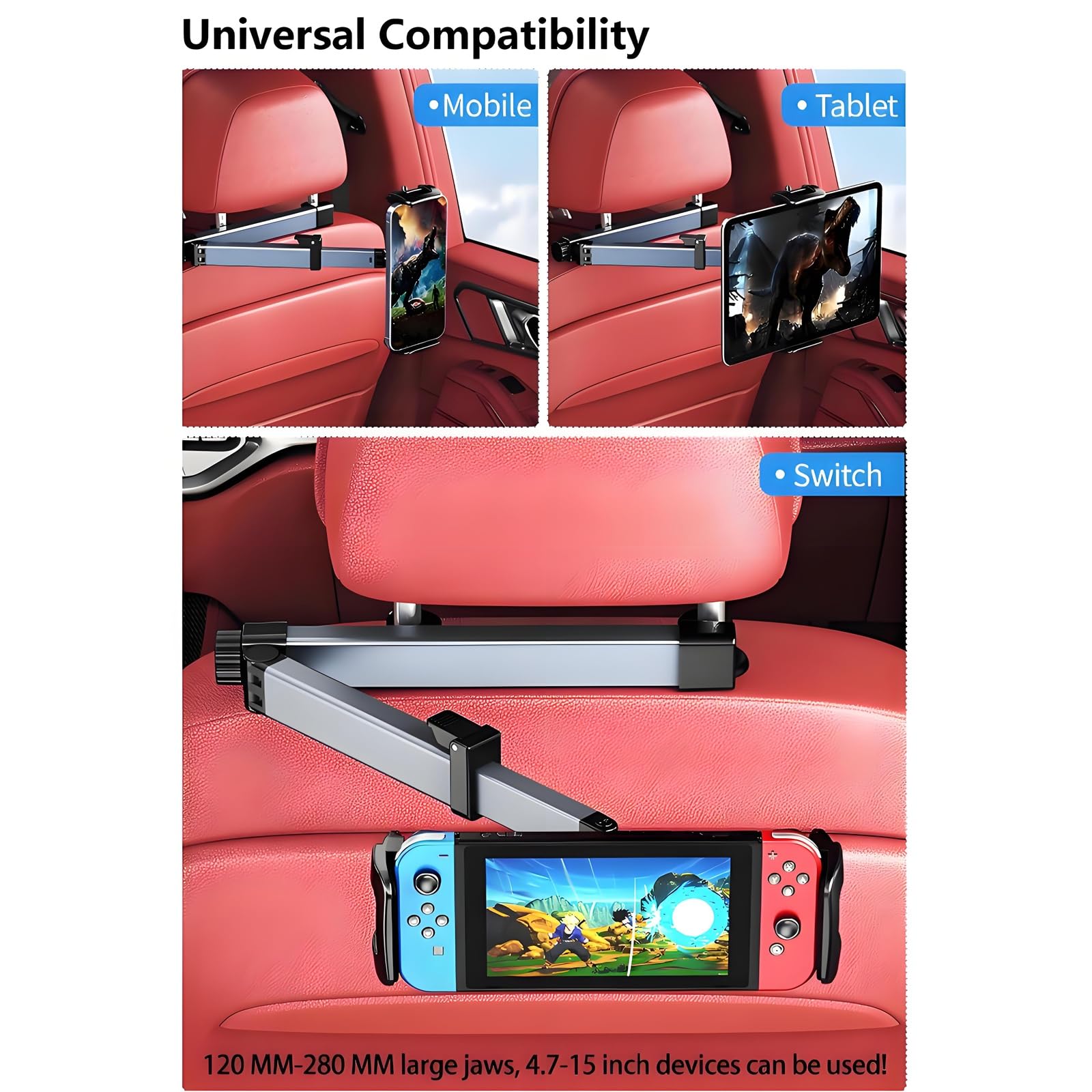 Support De Tablette Pour Appuie-tête De Voiture, Support IPad De Voiture Réglable [bras D'extension