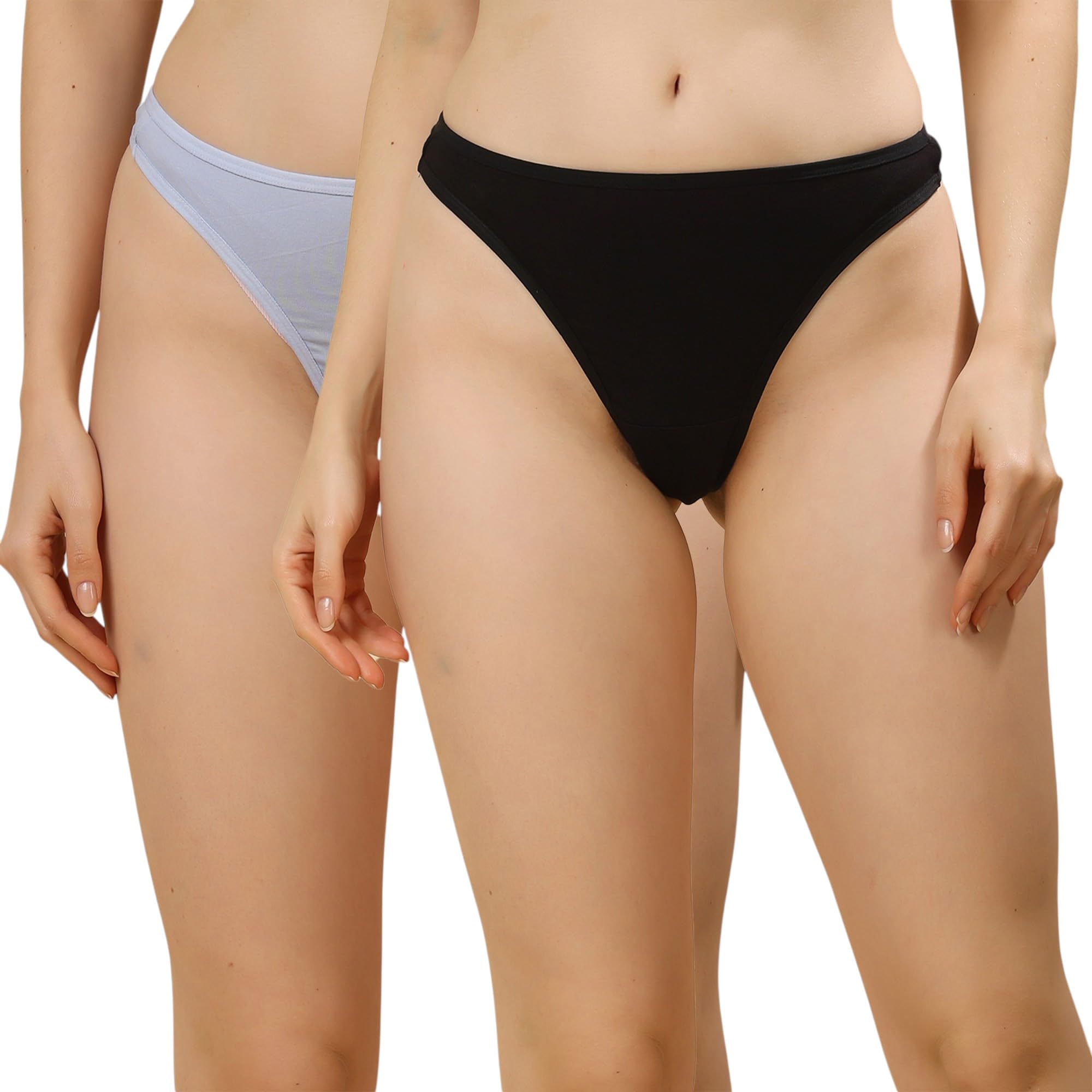 louis bayrad Pack of 2 Women Microfiber & Cotton Brazilian Thong Briefs-picture-38