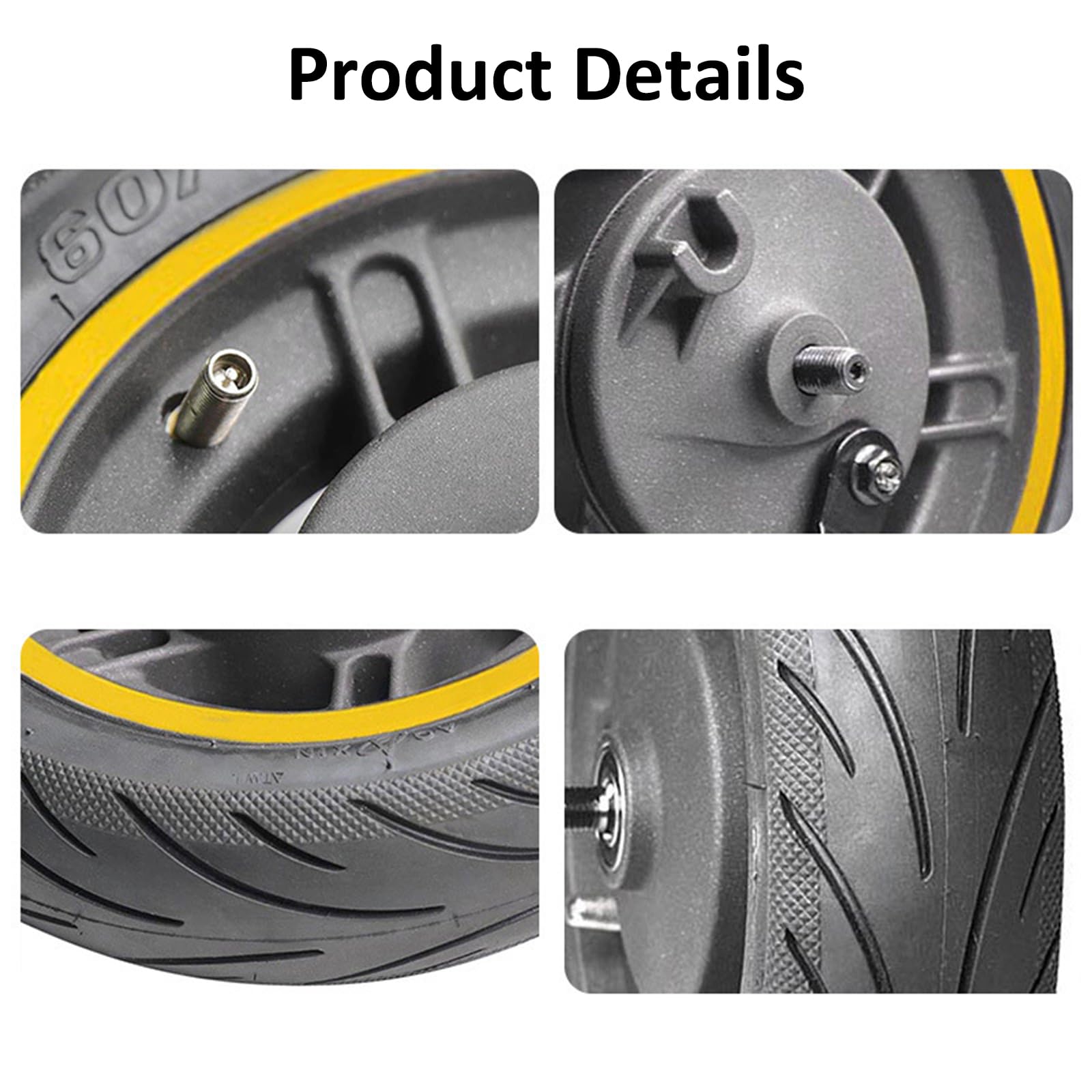 Ruota anteriore 10 pollici 60/70-6.5 per Ninebot Max G30 monopattino elettrico – Pneumatico tubeless con freno a tamburo – Ricambio e accessorio resistente