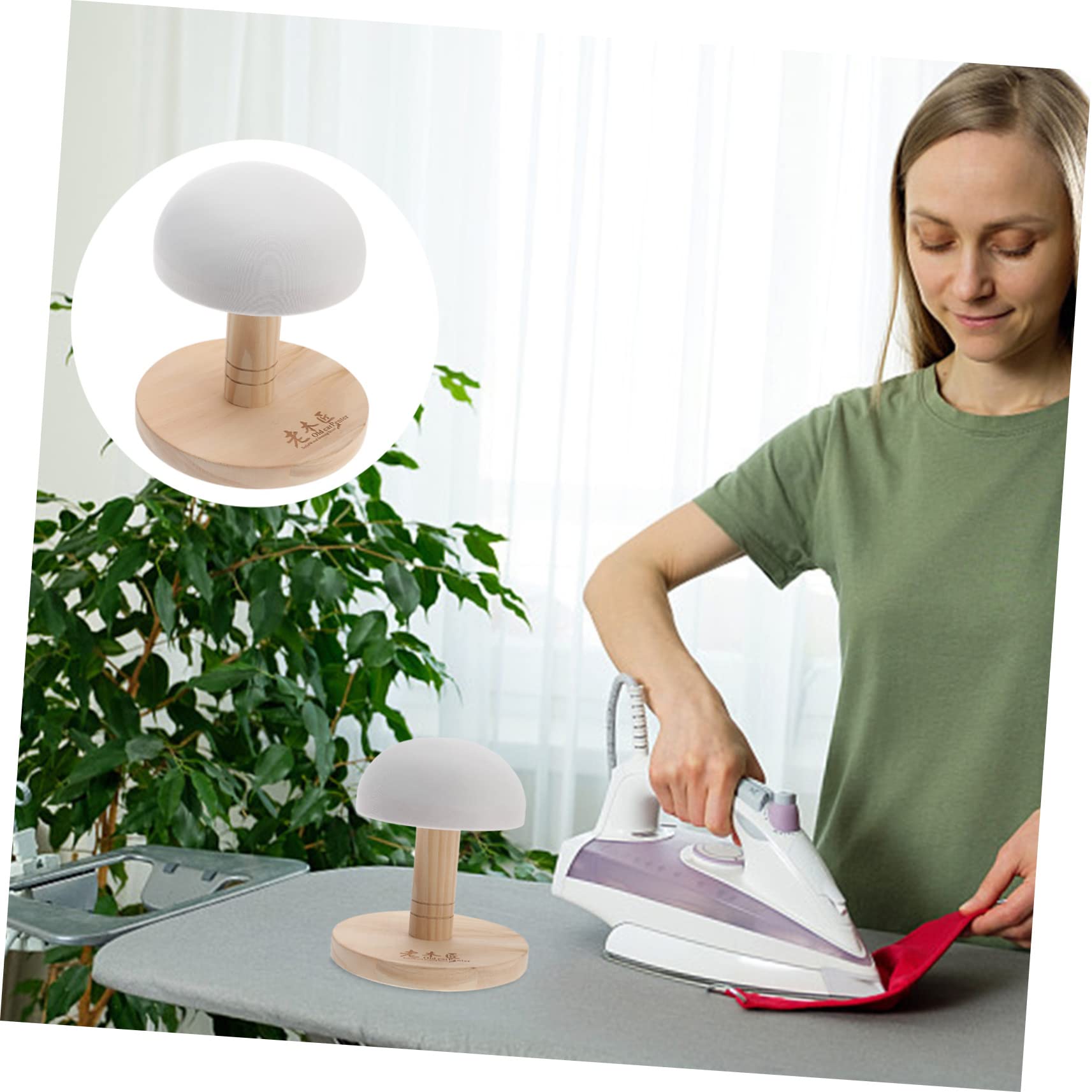 HOMSFOU 1pc Ironing Board Household Tools Tailors Ironing Ham Small Ironing Board Tools for Wood Portable Tables Folding Travel Iron Ironing Stools Clothes Ironing Boards Home Supplies Hat