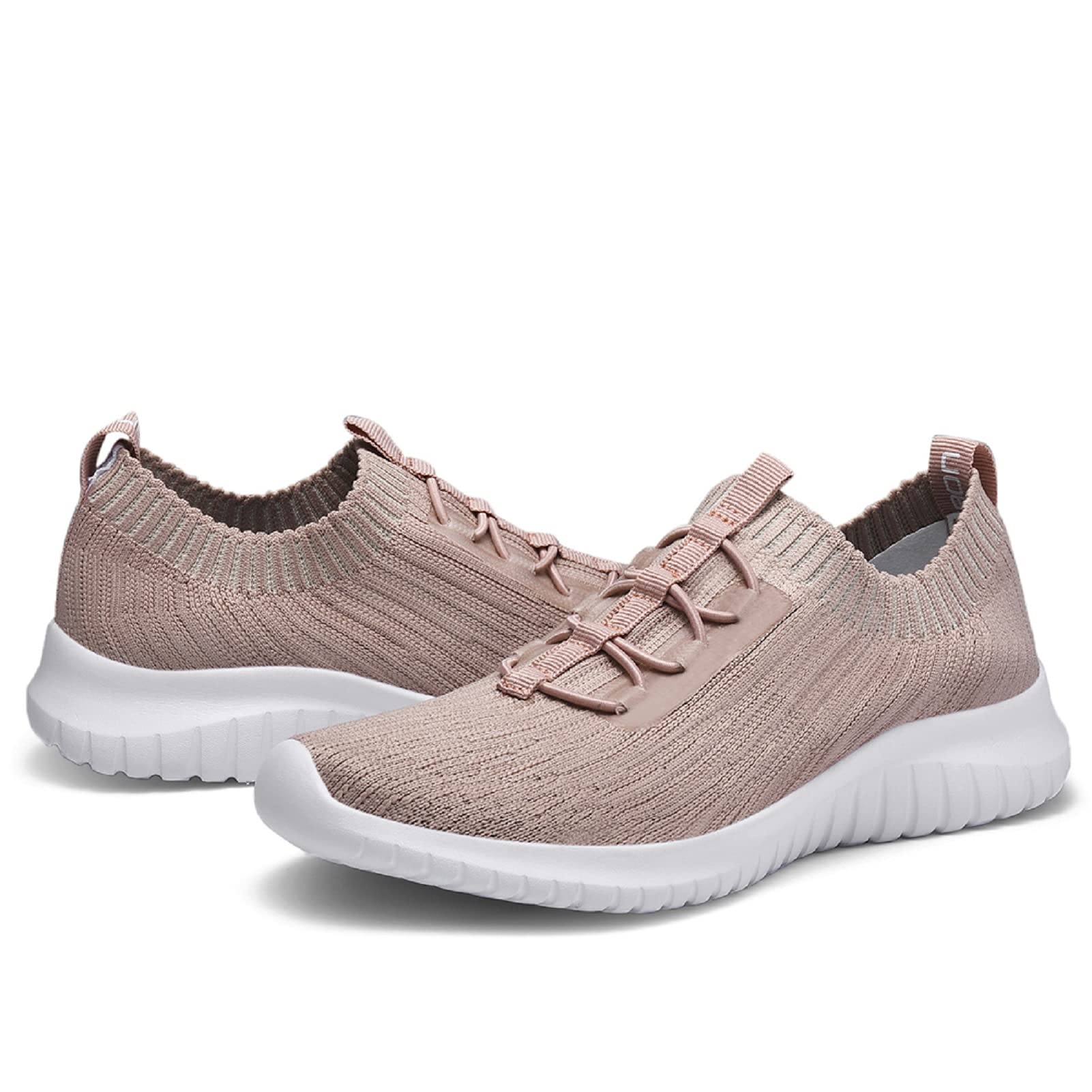 Konhill Zapatillas para Caminar Sin Cordones Mujer Transpirables Ligeras