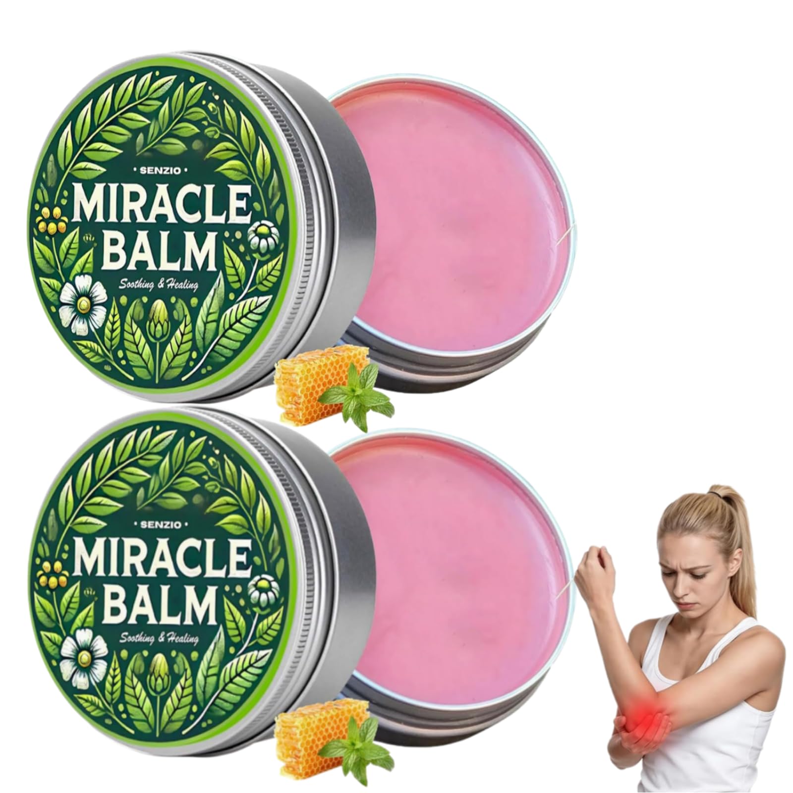 Baumelis Baume Miracle Crème Relaxante Pour Les Articulations Pour Des Parties Du Corps Comme Le Dos, Les Mains, Les Pieds, Détendu Et Confortable (2 PCS)